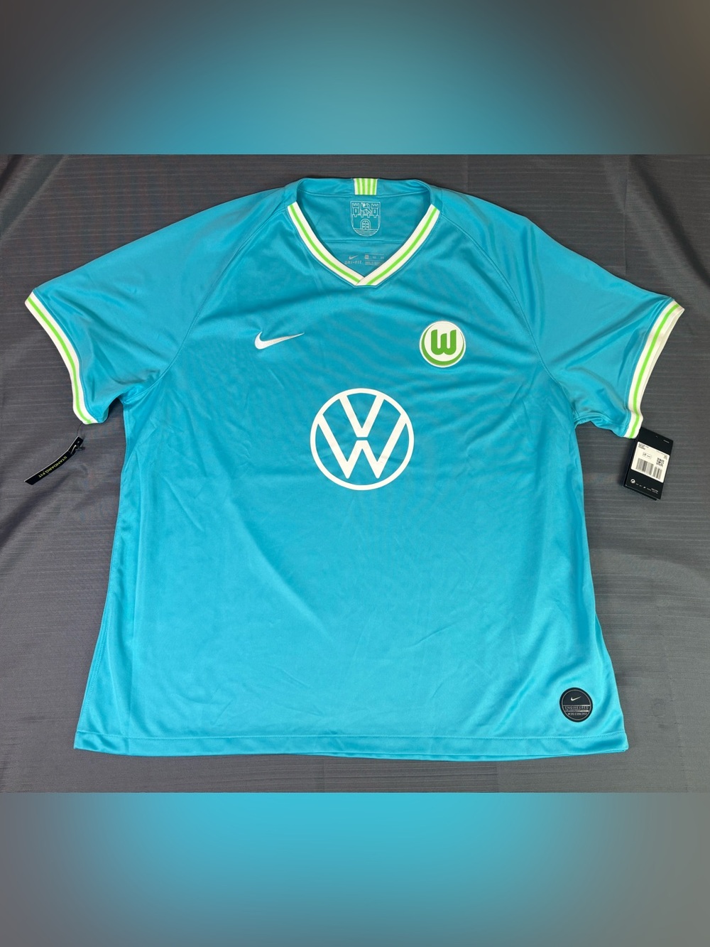 Nike VfL Wolfsburg 2019/20 Away Soccer Jersey 3XL NWT Blue Dri-FIT Volkswagen